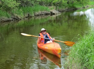 Kayaking the Carp River.